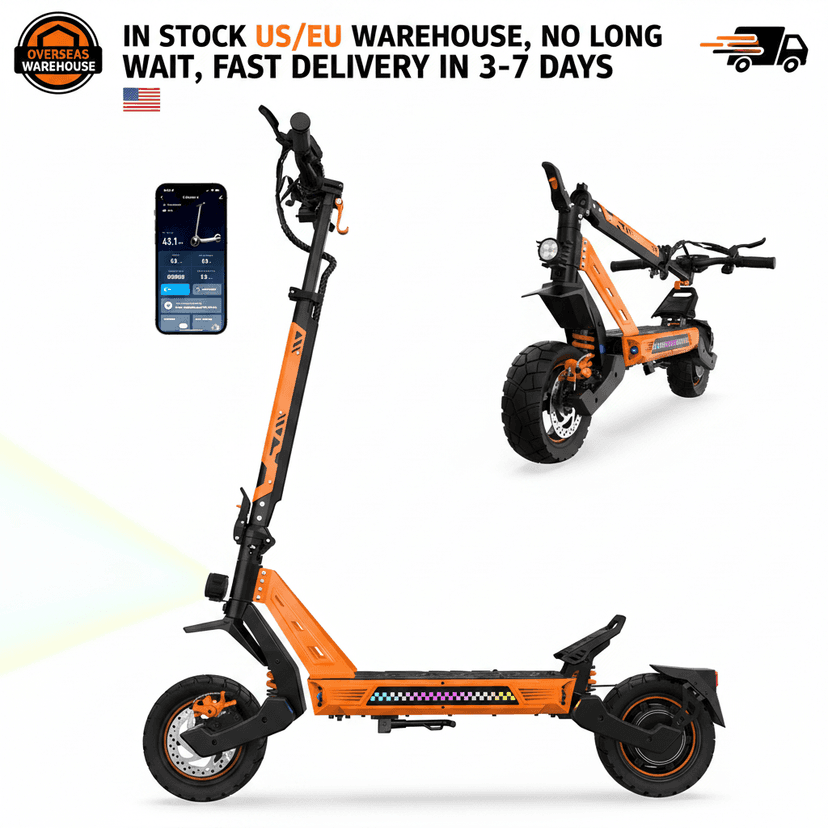 Tufront E3 Pro Shipping Europe Rear Hub Single Drive Power 20Ah Battery Tough Off-Road Performance Foldable Electric Scooter